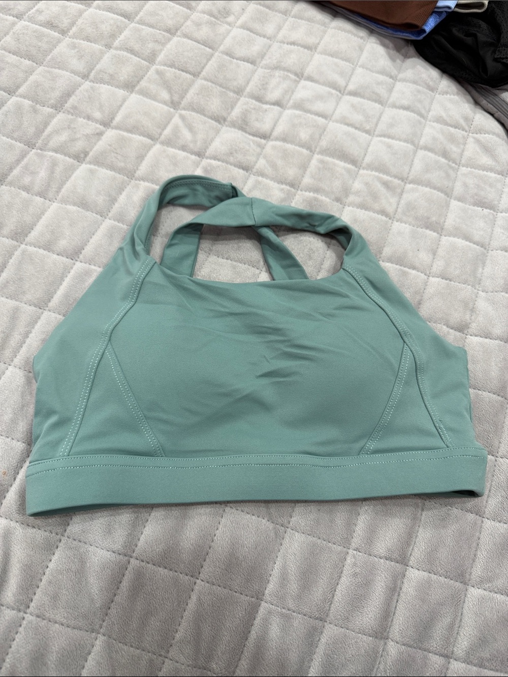 lululemon athletica Mint Green Crisscross Sports Bra